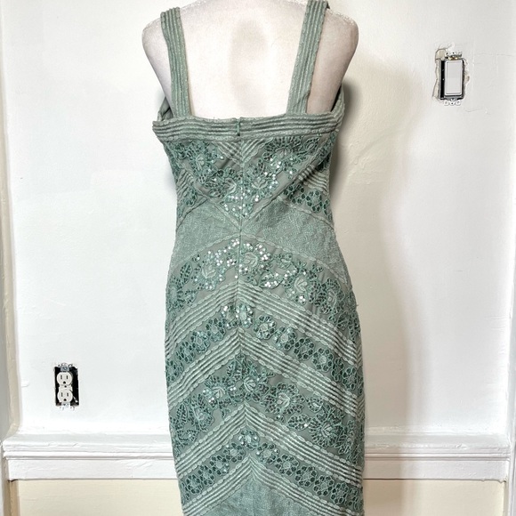 TADASHI SHOJI Maia Jade Green Sheath Dress - Picture 3 of 8